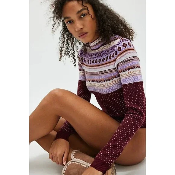 Free People Fair Isle Winter Body suit - Picture 4 of 6